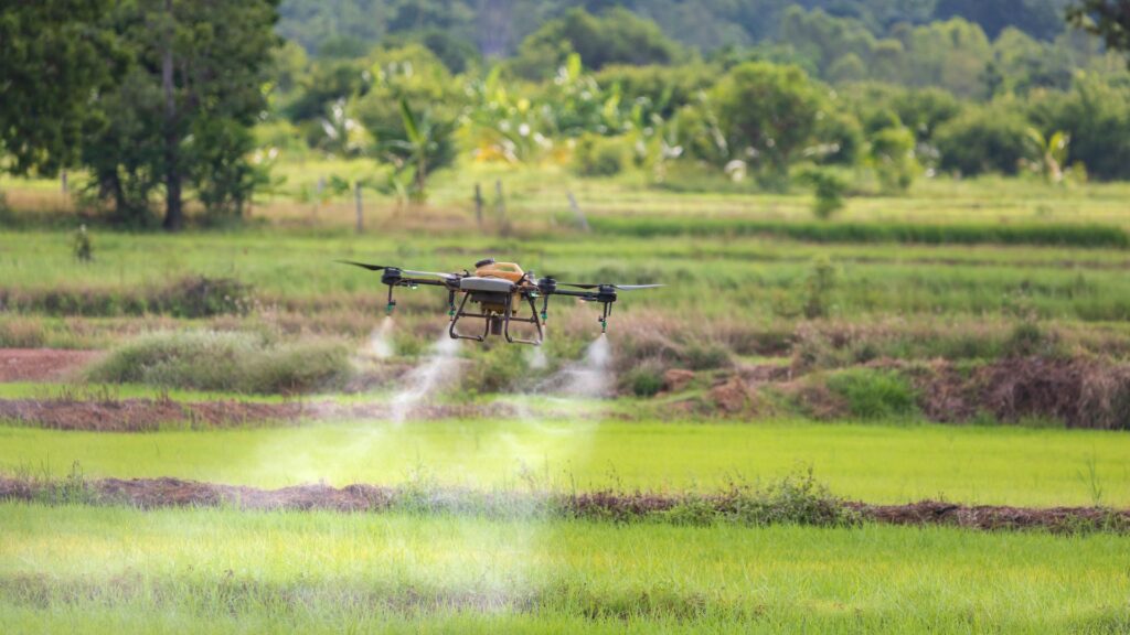 Drone application in irrigation